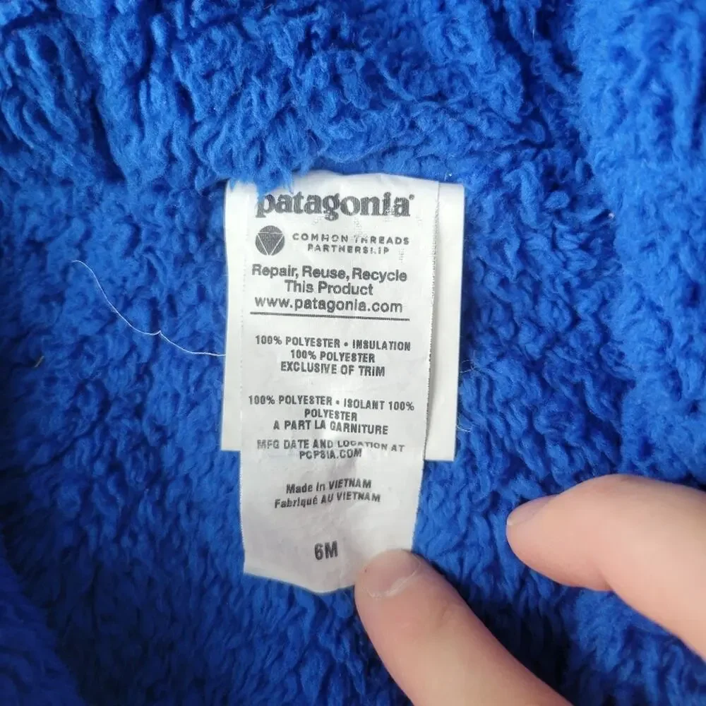 Patagonia Baby Reversible Tribbles Hoody Puffer Jacket Fleece 6M
